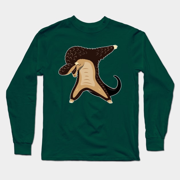 Dabbing Pangolin - Love Endangered Pangolins Long Sleeve T-Shirt by propellerhead